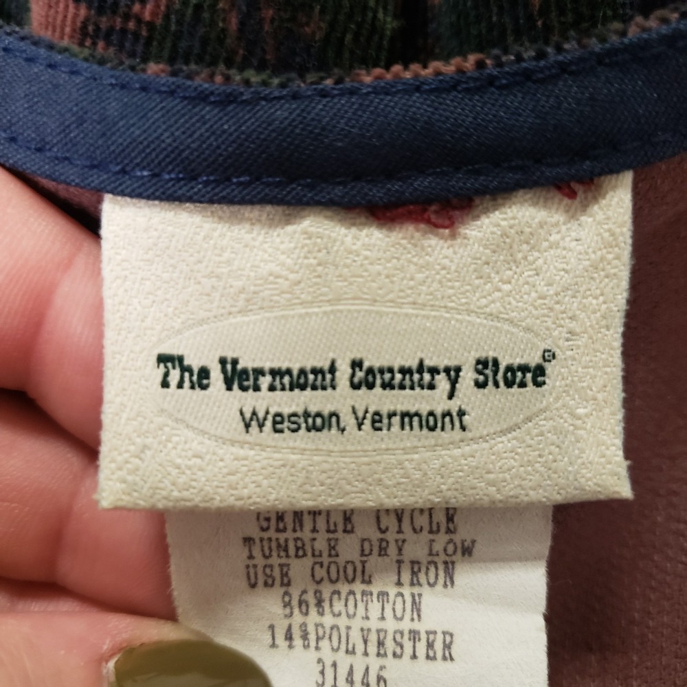 VTG Vermont Country Store Womens Artsy Corduroy Midi Jumper Dress Size M Paisley - Picture 5 of 10